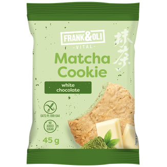 Frank&Oli Matcha Cookie, miękkie ciasteczko, biała czekolada, 45 g Frank&Oli Matcha Cookie, miękkie ciasteczko, biała czekolada, 45 g - zdjęcie produktu