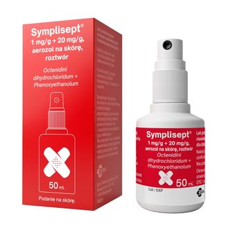 Symplisept 1 mg + 20 mg/g, aerozol na skórę, 50 ml Symplisept 1 mg + 20 mg/g, aerozol na skórę, 50 ml - zdjęcie produktu