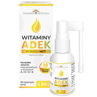 Domowa Apteczka ADEK w oleju MCT, spray 30 ml Domowa Apteczka ADEK w oleju MCT, spray 30 ml - zdjęcie produktu