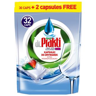 Dr. Prakti Desinfection, kapsułki proszkowo-żelowe do zmywarek, All in One, 32 sztuki - zdjęcie produktu