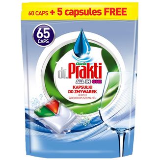 Dr. Prakti Desinfection, kapsułki proszkowo-żelowe do zmywarek, All in One, 65 sztuk - zdjęcie produktu