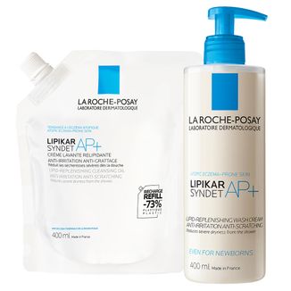 Zestaw La Roche-Posay Lipikar Syndet AP+, krem myjący do ciała uzupełniający poziom lipidów, od urodzenia, 400 ml + zapas, 400 ml Zestaw La Roche-Posay Lipikar Syndet AP+, krem myjący do ciała uzupełniający poziom lipidów, od urodzenia, 400 ml + zapas, 400 ml - zdjęcie produktu