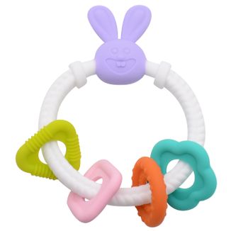 Bocioland, sensoryczny gryzak silikonowy, króliczek, od 3 miesiąca, 1 sztuka Bocioland, sensoryczny gryzak silikonowy, króliczek, od 3 miesiąca, 1 sztuka - zdjęcie produktu