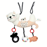 Bocioland, pluszowa zawieszka sensoryczna, kotek, od urodzenia, 1 sztuka - miniaturka zdjęcia produktu