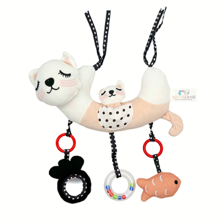 Bocioland, pluszowa zawieszka sensoryczna, kotek, od urodzenia, 1 sztuka Bocioland, pluszowa zawieszka sensoryczna, kotek, od urodzenia, 1 sztuka - zdjęcie produktu