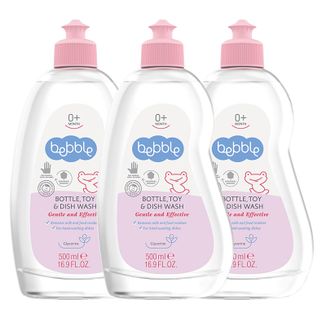 Zestaw Bebble, płyn do mycia butelek, zabawek i naczyń, od urodzenia, 3 x 500 ml - zdjęcie produktu