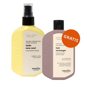 Resibo Hello New One!, wcierka pobudzająca porost włosów, 90 ml + regenerująca odżywka do włosów, 100 ml gratis - zdjęcie produktu