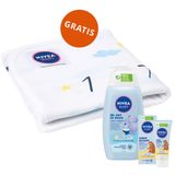 Zestaw Nivea Baby, żel 2w1 do mycia ciała i włosów, od 1 dnia życia, 500 ml + krem kojący przeciw odparzeniom, 100 ml + Jak rosnę, kocyk z miarką gratis - miniaturka zdjęcia produktu