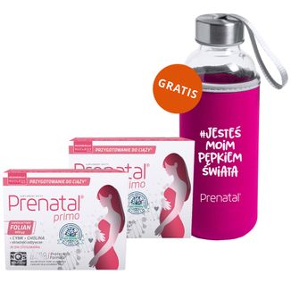 Zestaw Prenatal Primo, 2 x 30 kapsułek + Butelka-bidon, 1 sztuka gratis - zdjęcie produktu