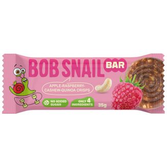 Bob Snail Baton owocowo-orzechowy, jabłko, malina, nerkowce, chrupki z komosy ryżowej, 35 g - zdjęcie produktu