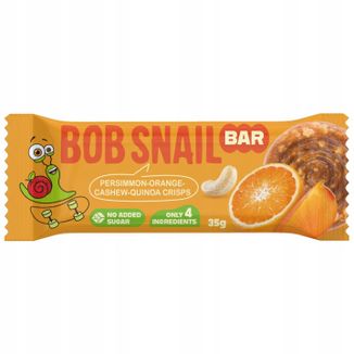 Bob Snail Baton owocowo-orzechowy, persymona, pomarańcza, nerkowce, chrupki z komosy ryżowej, 35 g - zdjęcie produktu
