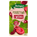 Herbapol Zielnik Polski Pokrzywa z wiśnią, herbatka ziołowo-owocowa, 1,5 g x 20 torebek - miniaturka zdjęcia produktu