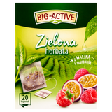 Herbapol Big-Active Herbata zielona z maliną i marakują, 20 torebek - miniaturka zdjęcia produktu