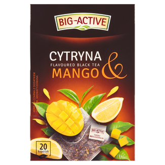 Herbapol Big-Active Cytryna & Mango, herbatka czarna, 20 torebek - zdjęcie produktu
