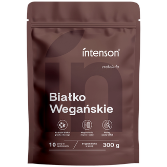 Intenson Wegańskie białko, smak czekoladowy, 300 g - zdjęcie produktu