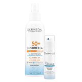 Zestaw Dermedic Sunbrella, spray ochronny, SPF 50+, 150 ml + woda termalna, 50 ml - miniaturka zdjęcia produktu