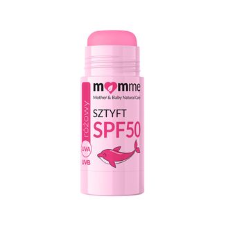 Momme, sztyft mineralny, SPF 50, różowy, 10 g Momme, sztyft mineralny, SPF 50, różowy, 10 g - zdjęcie produktu