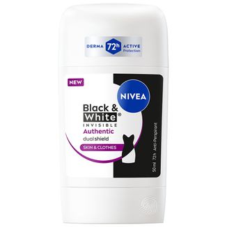 Nivea Black & White Authentic, antyperspirant w sztyfcie, 50 ml - zdjęcie produktu