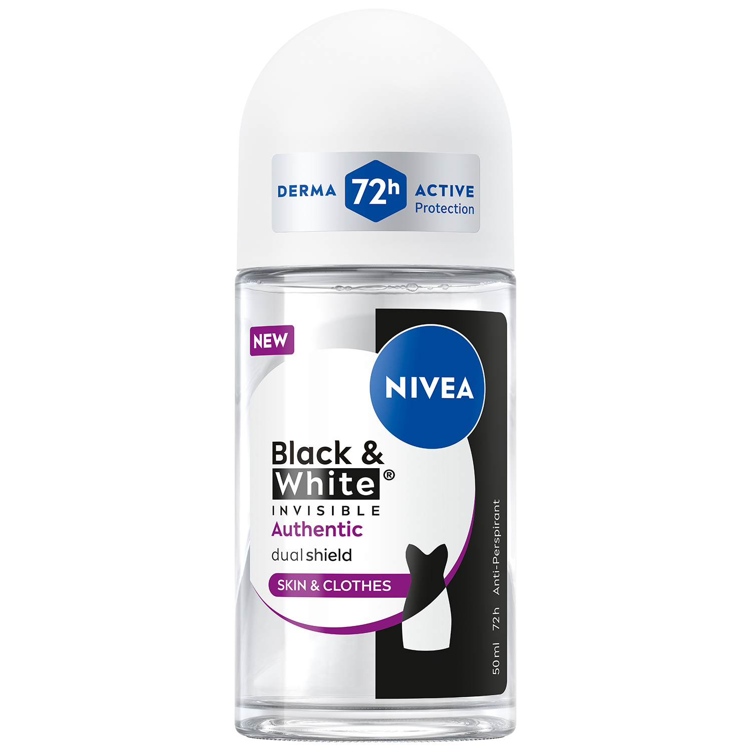 Nivea Nivea Black & White Authentic, Antitranspirant, roll-on, 50 ml — Inhaltsstoffe und Bewertung