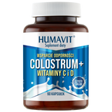 Humavit Colostrum + Witaminy C i D, 60 kapsułek - miniaturka zdjęcia produktu