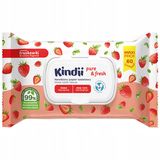 Kindii Pure&Fresh, papier toaletowy nawilżany, truskawka, 60 sztuk - miniaturka zdjęcia produktu