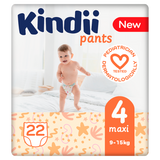 Kindii Pants Maxi 4 (9-15 kg), pieluchomajtki, 22 sztuki - miniaturka zdjęcia produktu