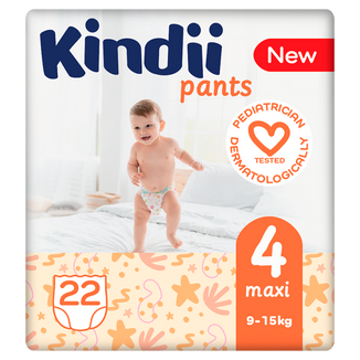 Kindii Pants Maxi 4 (9-15 kg), pieluchomajtki, 22 sztuki - zdjęcie produktu
