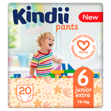 Kindii Pants Junior Extra 6 (15+ kg), pieluchomajtki, 20 sztuk - miniaturka zdjęcia produktu