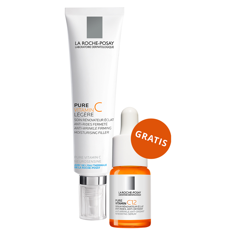 La Roche Posay La Roche-Posay Pure Vitamin C Light, intensywnie nawilżająca i ujędrniająca pielęgnacja przeciwzmarszczkowa, 40 ml + serum przeciwzmarszczkowe z witaminą C, 10 ml gratis — Inhaltsstoffe und Bewertung