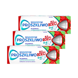 Zestaw Sensodyne Proszkliwo, pasta do zębów dla dzieci, 0-6 lat, 3 x 50 ml - miniaturka zdjęcia produktu