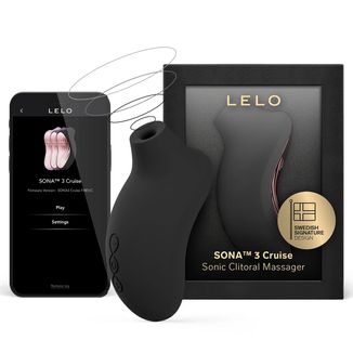 Lelo Sona 3 Cruise Black, soniczny masażer łechtaczki sterowany aplikacją, czarny - zdjęcie produktu