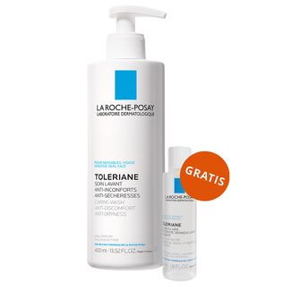 La Roche-Posay Toleriane, łagodna emulsja oczyszczająca dla skóry wrażliwej, 400 ml + woda micelarna do skóry wrażliwej, 50 ml gratis - zdjęcie produktu