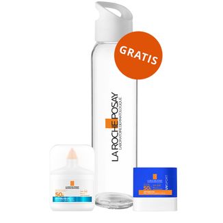 Zestaw La Roche-Posay Anthelios UVair, serum ochronne ultralekkie, SPF 50+, 50 ml + sztyft ochronny, SPF 50+, 10 ml + szklana butelka gratis - zdjęcie produktu