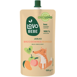 Owolovo LOVObebe Mus owocowy w tubce, jabłko, brzoskwinia, mango, 120 g - miniaturka zdjęcia produktu