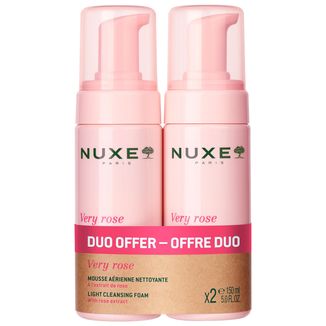 Nuxe Very Rose, oczyszczająca pianka micelarna, 2 x 150 ml - zdjęcie produktu