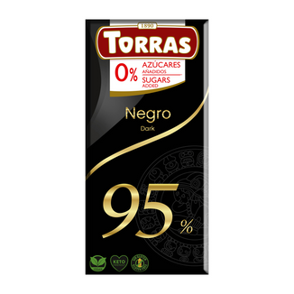Torras czekolada gorzka 95% kakao, bez dodatku cukru, 75 g - zdjęcie produktu