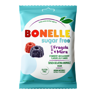 Bonelle żelki o smaku jeżyny i truskawki, bez dodatku cukru, 90 g - zdjęcie produktu