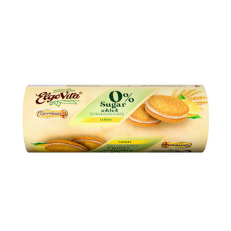 Elgovita ciastka-markizy z kremem o smaku czekoladowym, bez dodatku cukru, 180 g - zdjęcie produktu