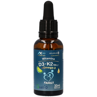 Ax Med Witamina D3 + K2 + Omega 3 Family, krople, 30 ml - zdjęcie produktu