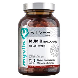 MyVita Silver Pure 100% Mumio Himalajskie 550 mg, 120 kapsułek - zdjęcie produktu