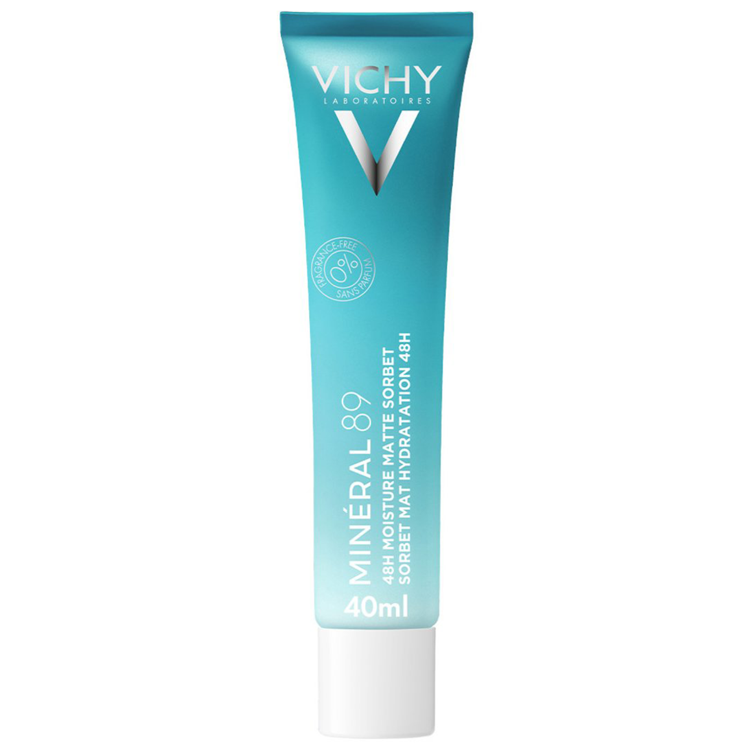 Vichy Vichy Mineral 89, krem-sorbet nawilżający 48h, matowe wykończenie, 40 ml — Inhaltsstoffe und Bewertung