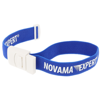 Novama Expert TRQ, staza uciskowa z klipsem, bezlateksowa, automatyczna, niebieska, 45 × 2,5 cm - zdjęcie produktu