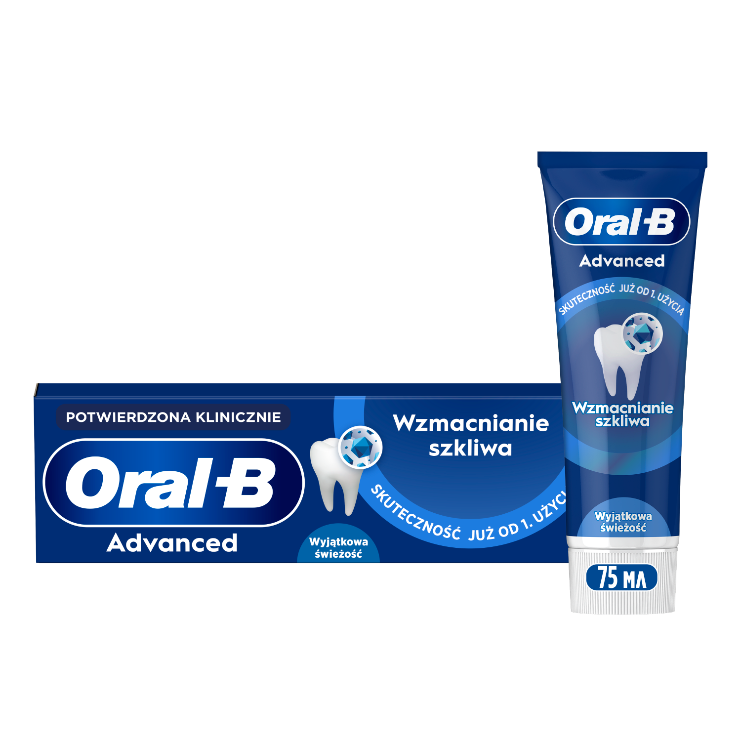 Oral-B Oral-B Advanced Enamel Strengthening, pasta do zębów, czysta mięta, 75 ml — Składniki i ocena
