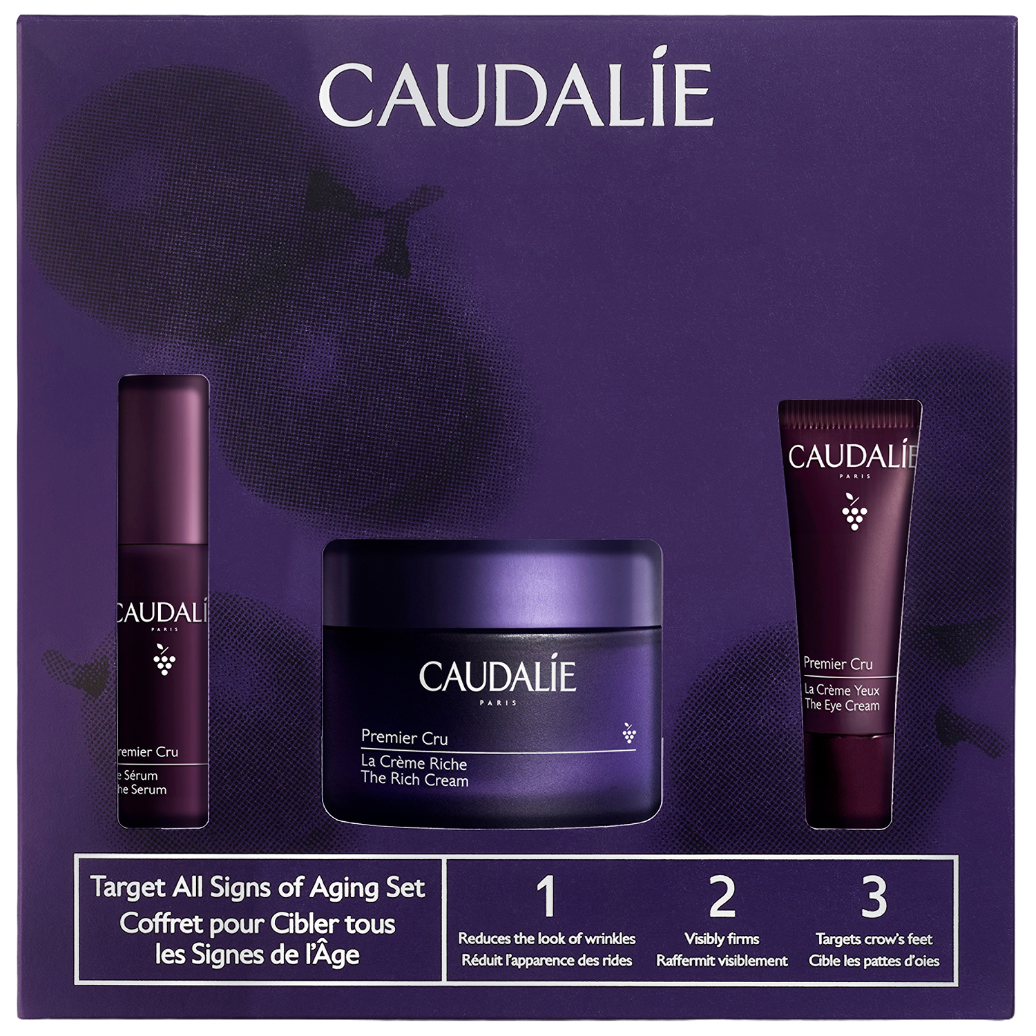 Nieznana Zestaw Caudalie Premier Cru, krem, 50 ml + prezent: serum, 10 ml + krem pod oczy, 5 ml