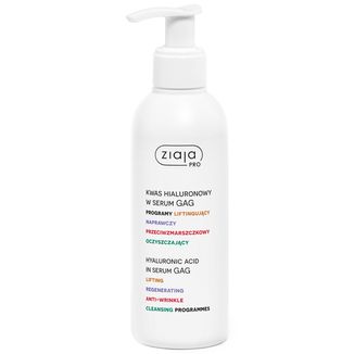Ziaja Pro, kwas hialuronowy w serum GAG, liftingująco-nawilżajacy wypełniacz zmarszczek, 200 ml Ziaja Pro, kwas hialuronowy w serum GAG, liftingująco-nawilżajacy wypełniacz zmarszczek, 200 ml - zdjęcie produktu