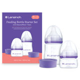 Lansinoh, butelka ze smoczkiem NaturalWave o bardzo wolnym i wolnym przepływie, 60 ml + 160 ml - miniaturka zdjęcia produktu