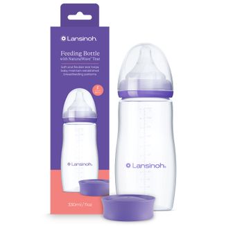 Lansinoh, butelka ze smoczkiem NaturalWave o szybkim przepływie, 330 ml - zdjęcie produktu