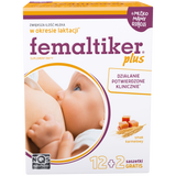 Femaltiker Plus, smak karmelowy, 12 saszetek + 2 saszetki gratis USZKODZONE OPAKOWANIE - miniaturka zdjęcia produktu