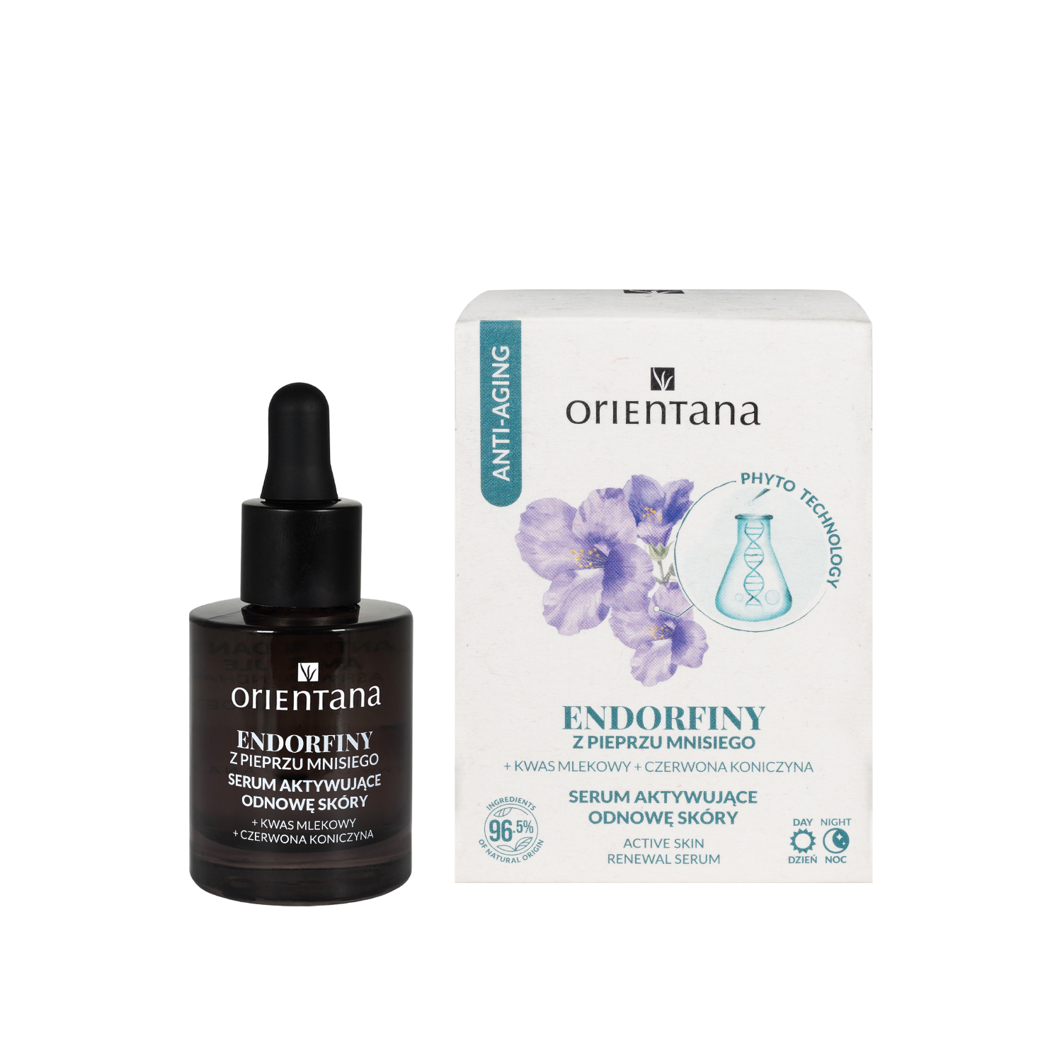 Nieznana Orientana Phyto Technology, serum aktywujące odnowę skóry, endorfiny z pieprzu mnisiego, 30 ml
