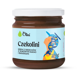 Olini Czekolini, krem z orzechów arachidowych z kakao i bananami, 200 g - zdjęcie produktu